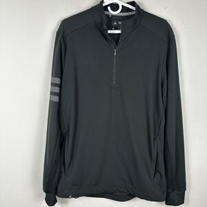 Adidas Men Jacket Small Golf 1/4 Zip Pullover Layering Jacket  Black